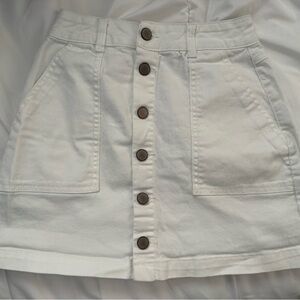 Copper key off white button up skirt